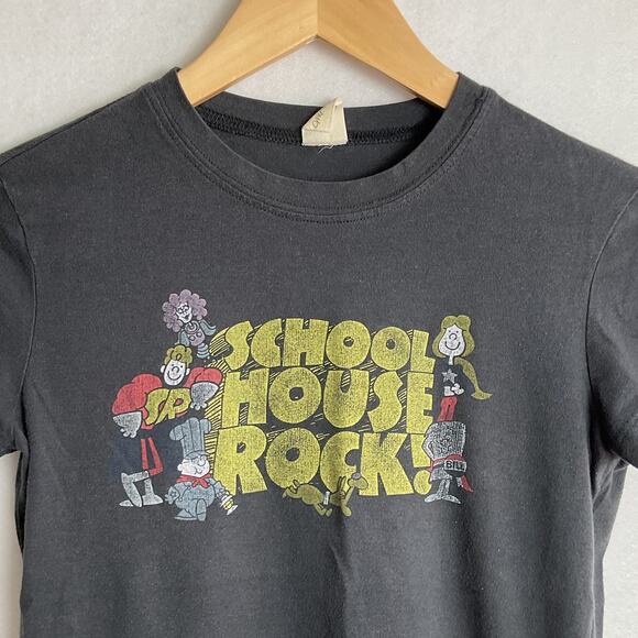 Mighty Fine Vintage School House Rock Tee Black Small - Picture 3 of 11